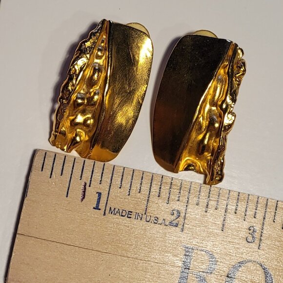 Vintage Gold plated Earrings, 1989 - Picture 6 of 6